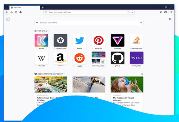 Mozilla Firefox tangkapan layar