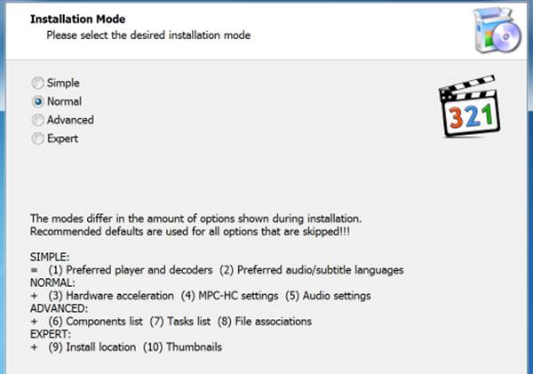 K-lite Codec Pack schermafbeelding