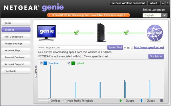 NETGEAR Genie captura de pantalla